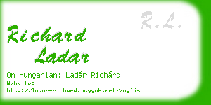 richard ladar business card