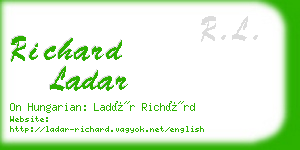 richard ladar business card